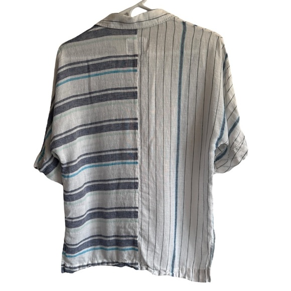 Rails Finley Shirt in Mixed Aegean Blue Stripe, Size XS - Picture 10 of 12